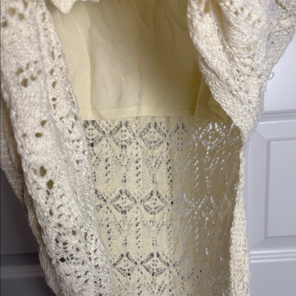 NWT A new day Cream Lace Pencil Skirt - Picture 5 of 9